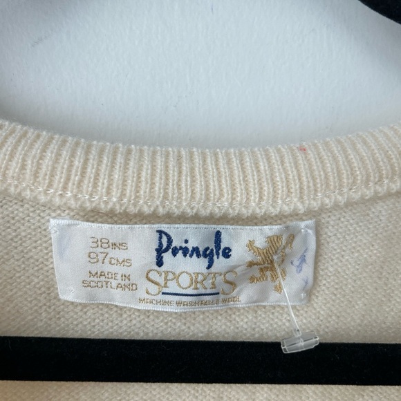 Pringles V neck preppy wool sweater - Picture 5 of 11